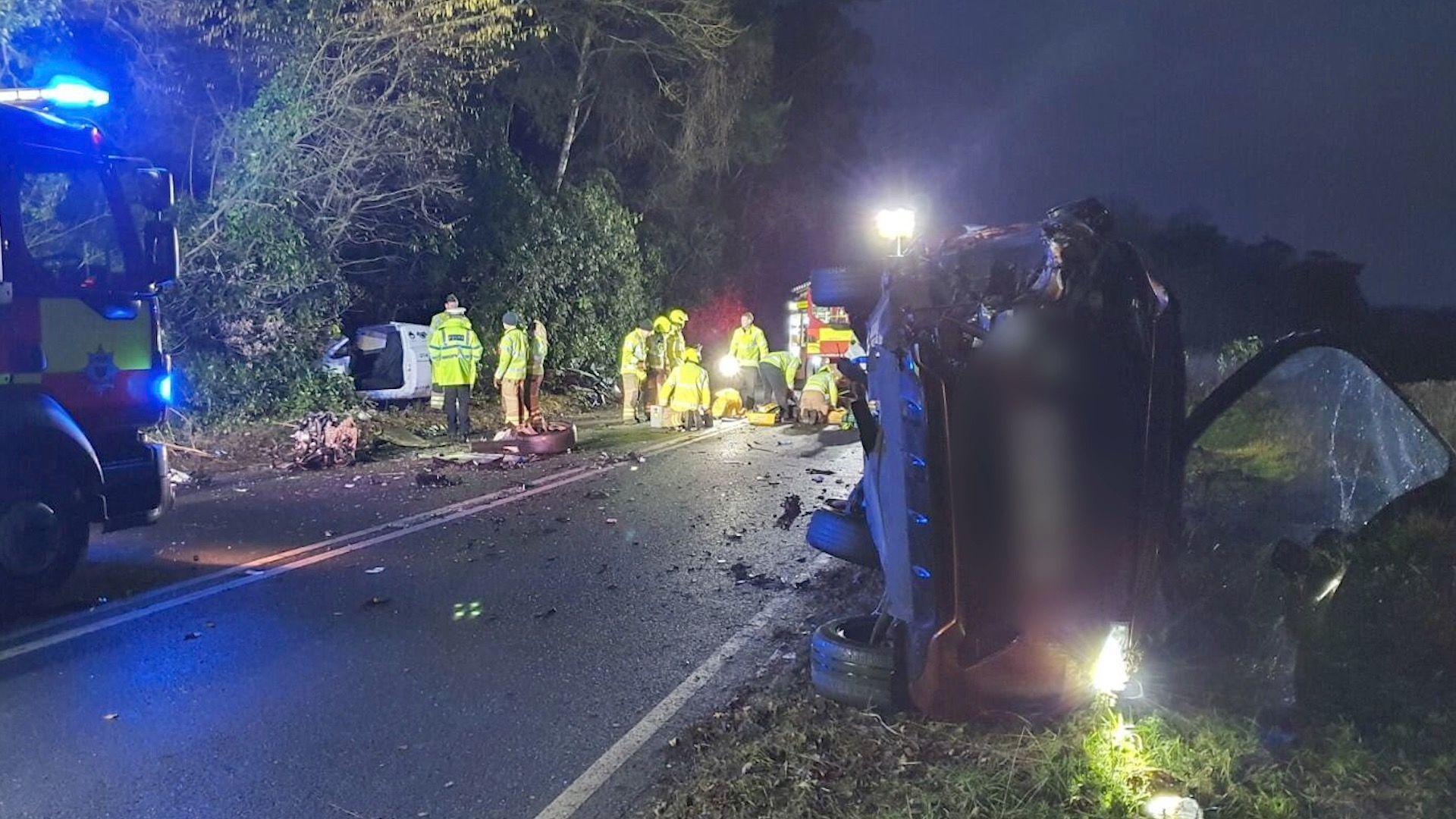 Crash on A21 near Robertsbridge in January 2023