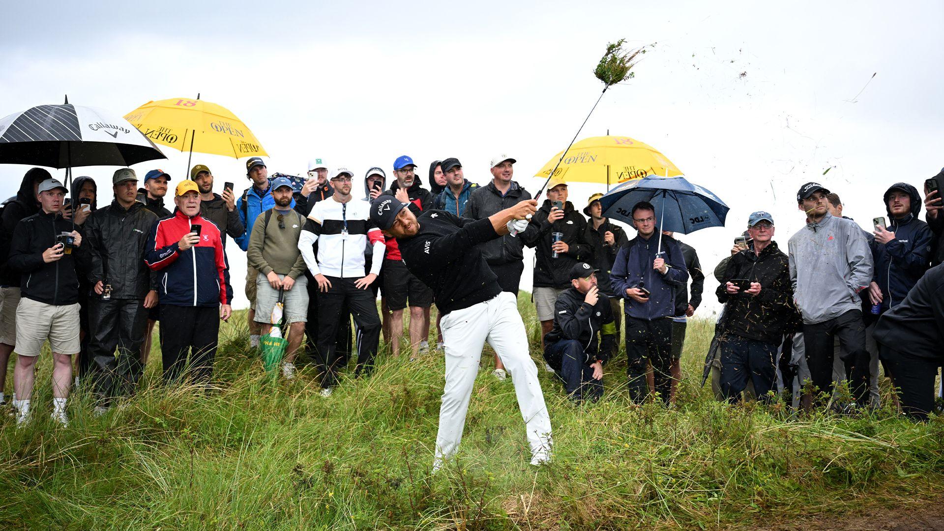 Xander Schauffele takes some of Royal Portrush with him with a shot