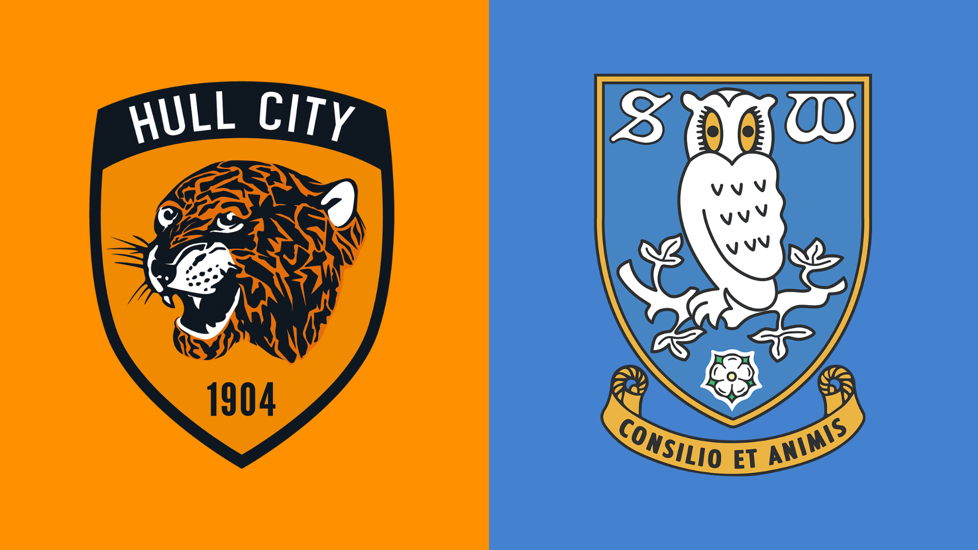 Side-by-side of Hull City and Sheffield Wednesday club badges