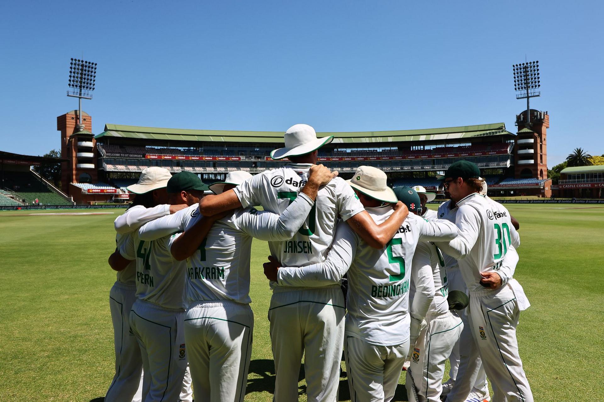 South Africa take to the field for day five of the second Test against Sri Lanka at Dafabet St George's Park in Gqeberha