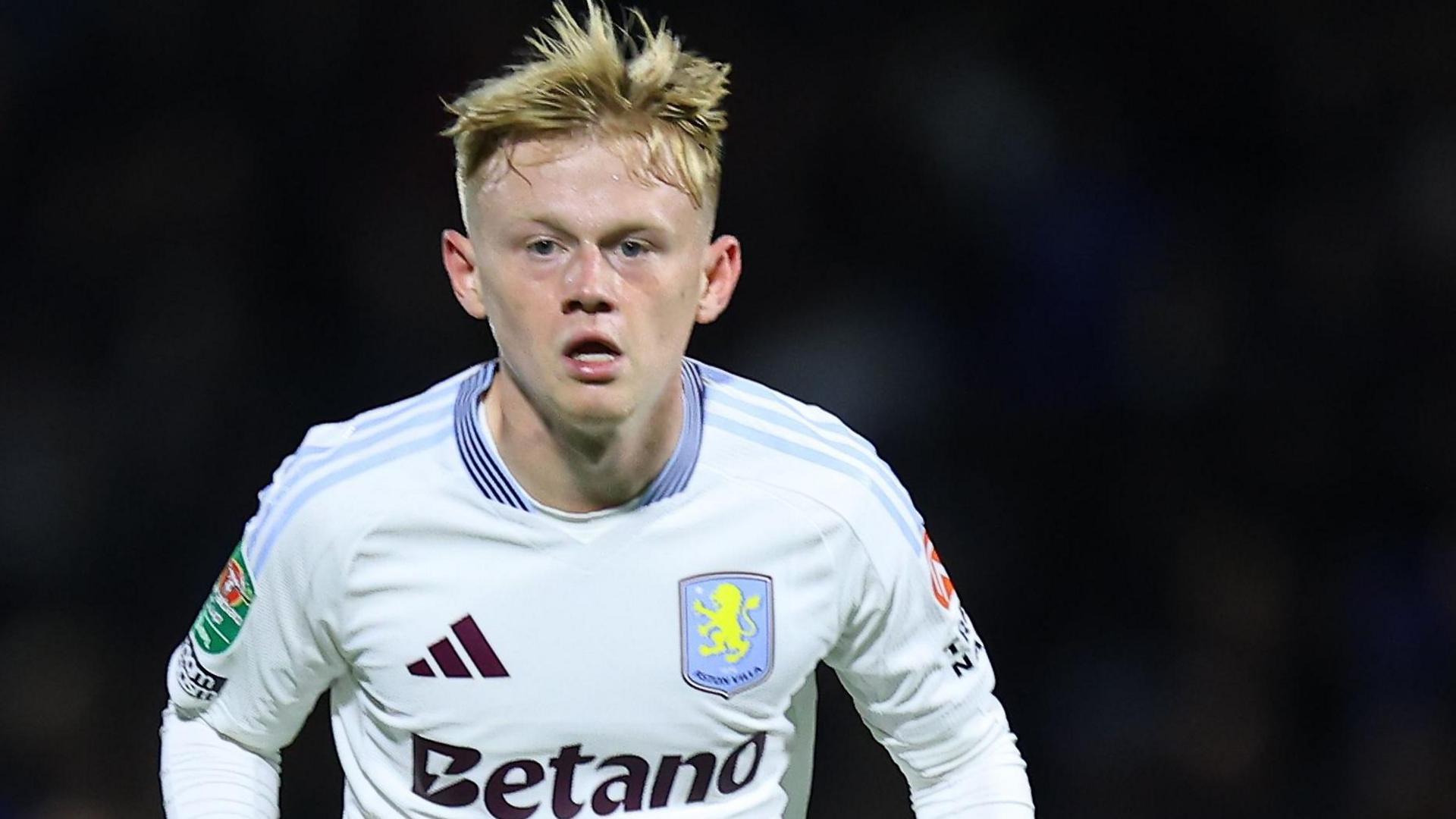 Aidan Borland in action during a game for Aston Villa under-21s in the EFL Trophy