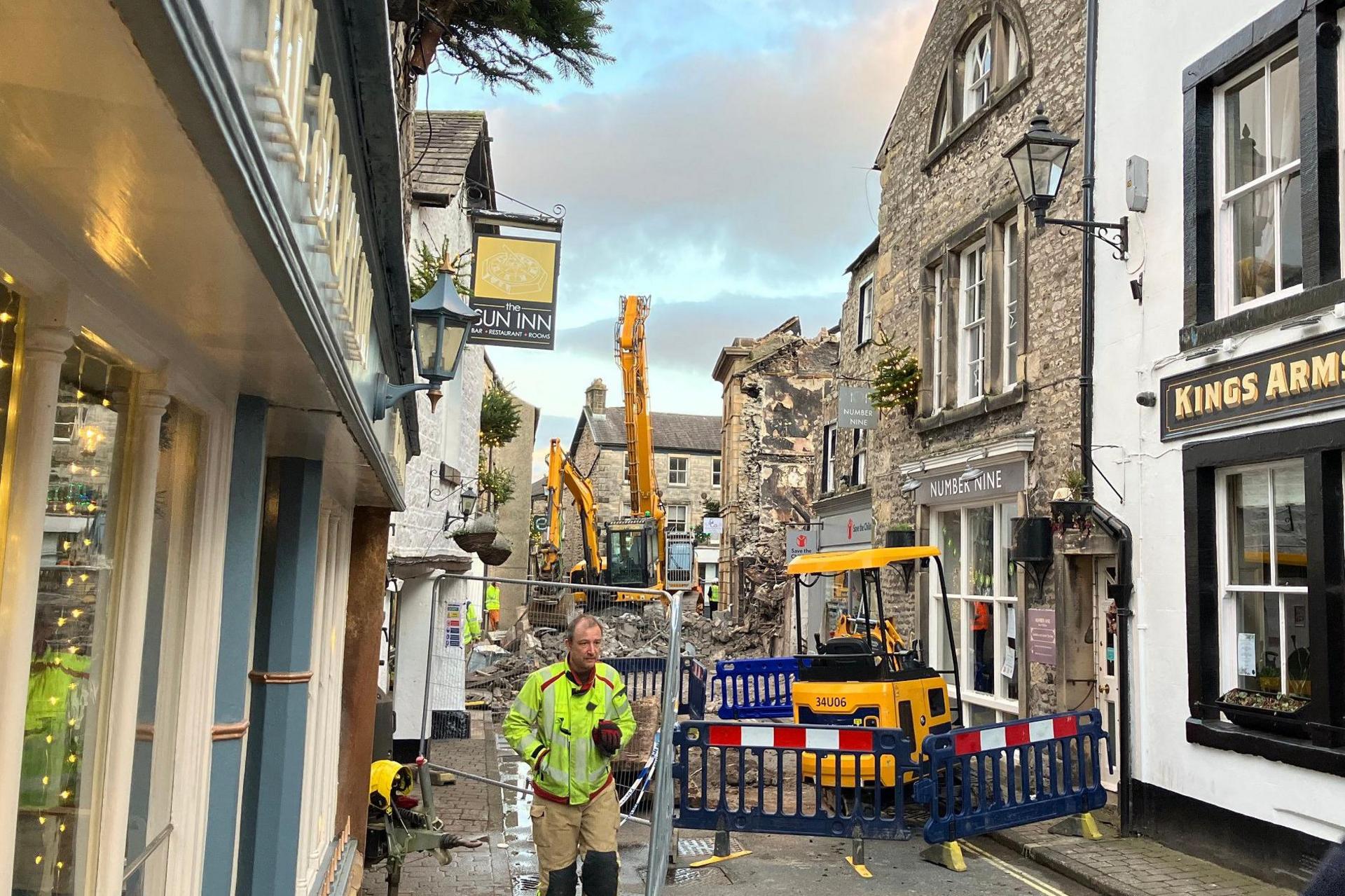 A view down Market Street in Kirkby Lonsdale