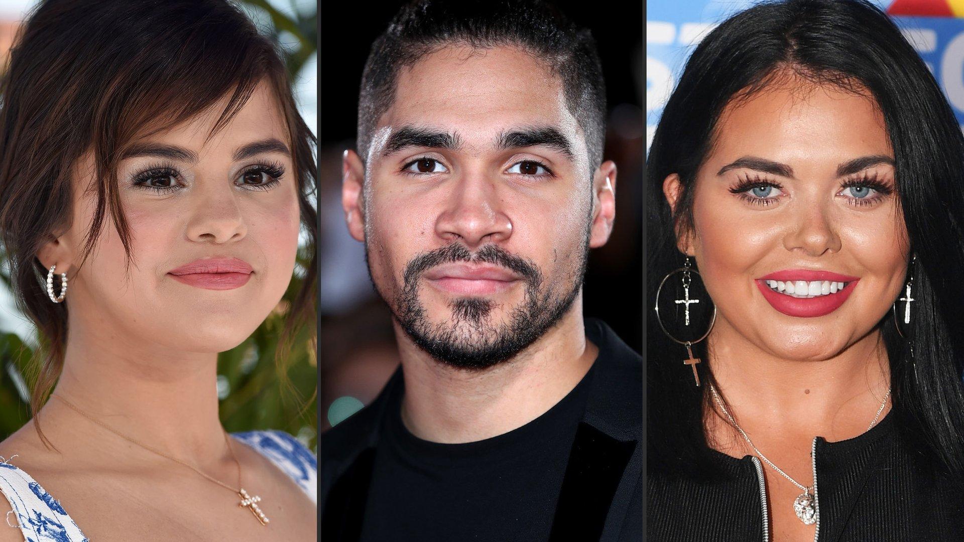 Selena Gomez, Louis Smith and Scarlett Moffatt.