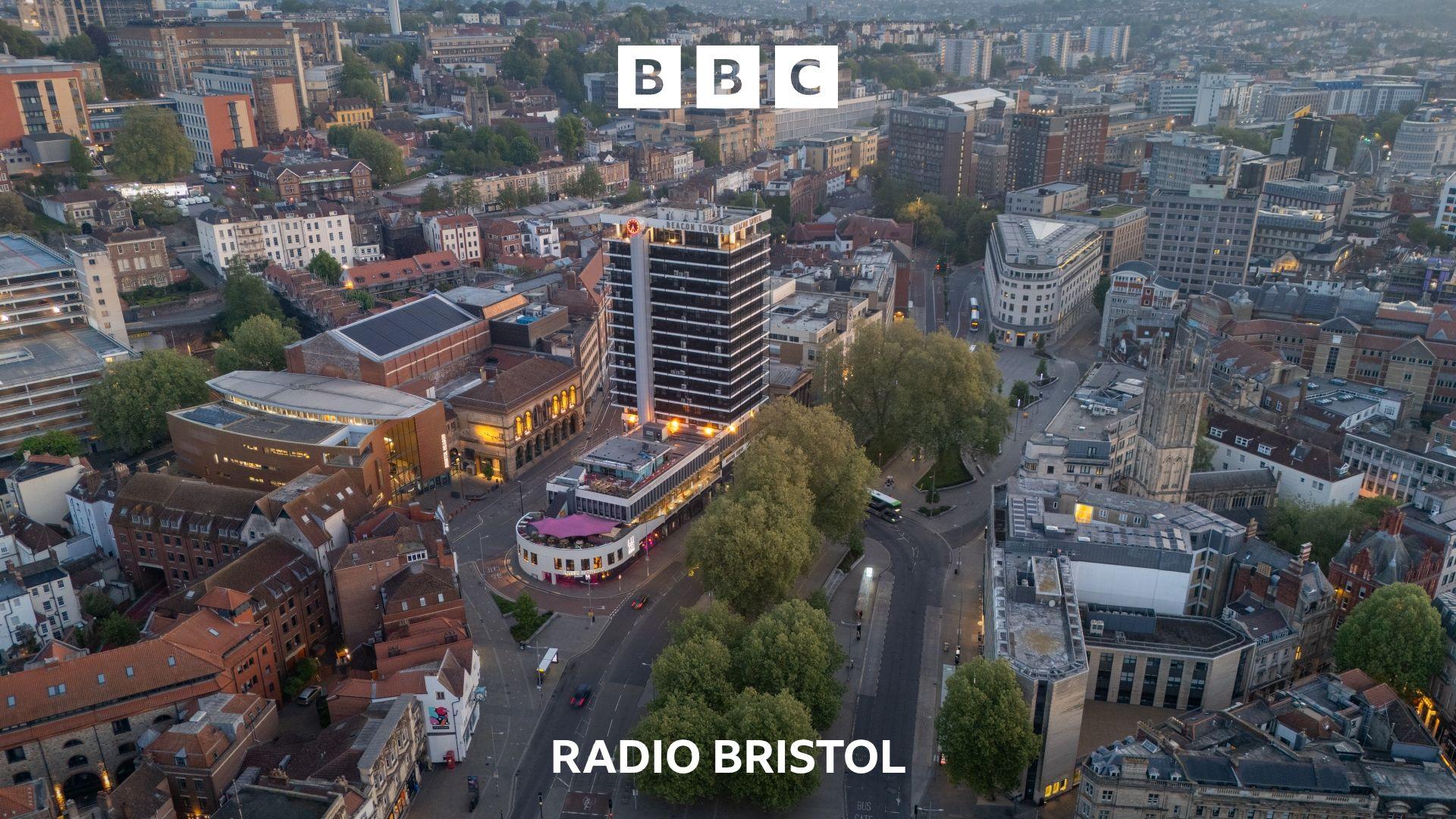 Shot of Bristol City centre from above.