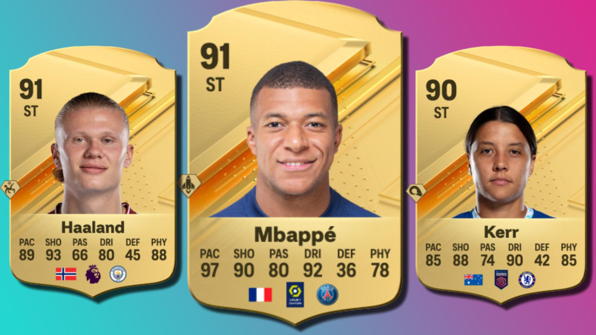 Haaland, Mbappe, Kerr card