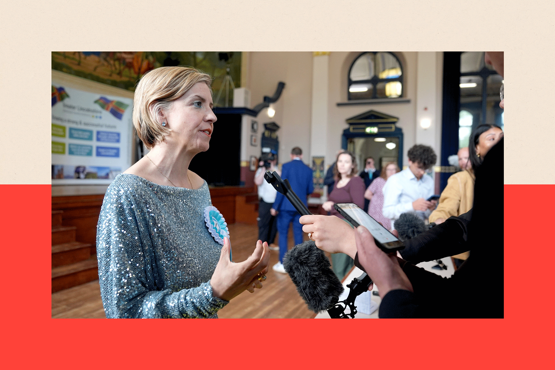 Reform UK candidate Dame Andrea Jenkyns speaks to the media after winning the election for Greater Lincolnshire Mayor