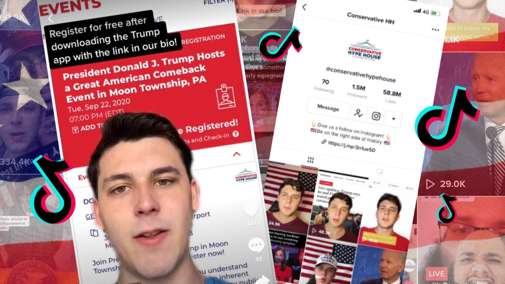 Screenshots from TikTok account The Conservative Hype House