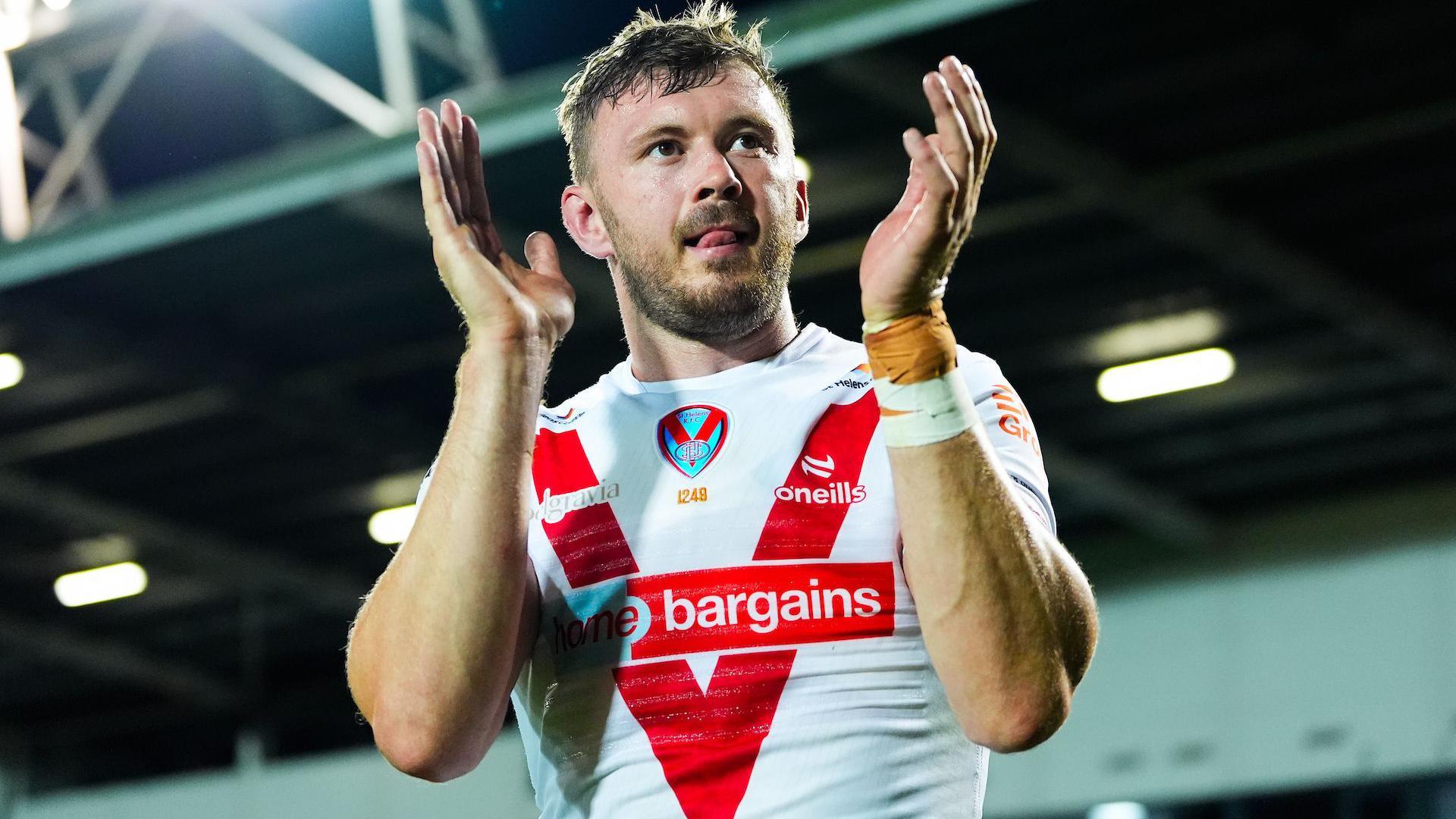Joe Batchelor after a game for St Helens