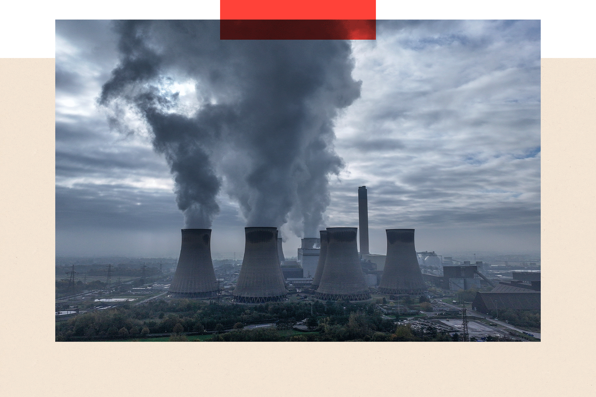 An aerial view of Drax Bio mass power station in Selby, England, on 6 November.