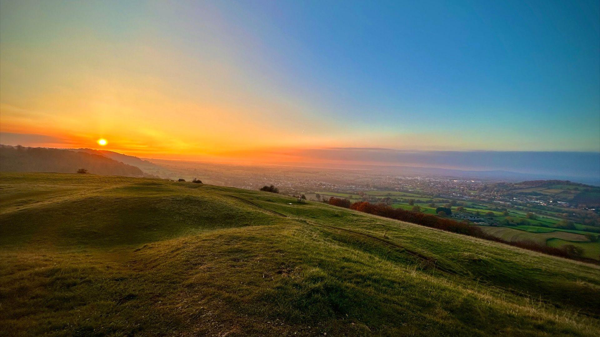 Sunset on Selsley Common