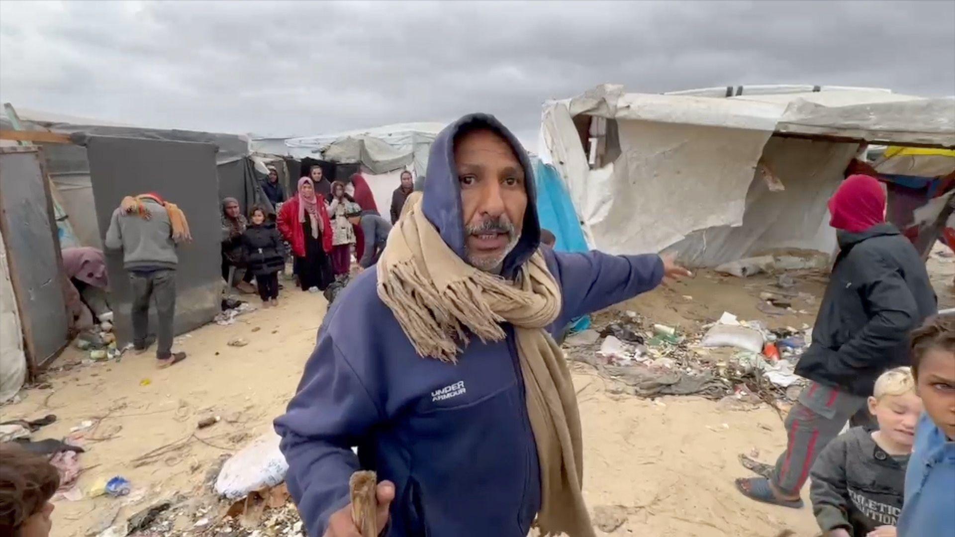 Mohammed Al-Halabi at the beach camp in Deir Al Balah