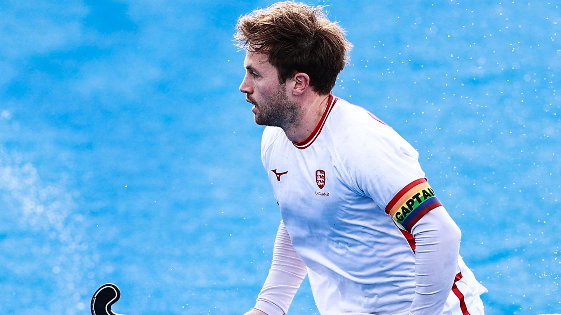 Zachary Wallace of England during an FIH Pro League match