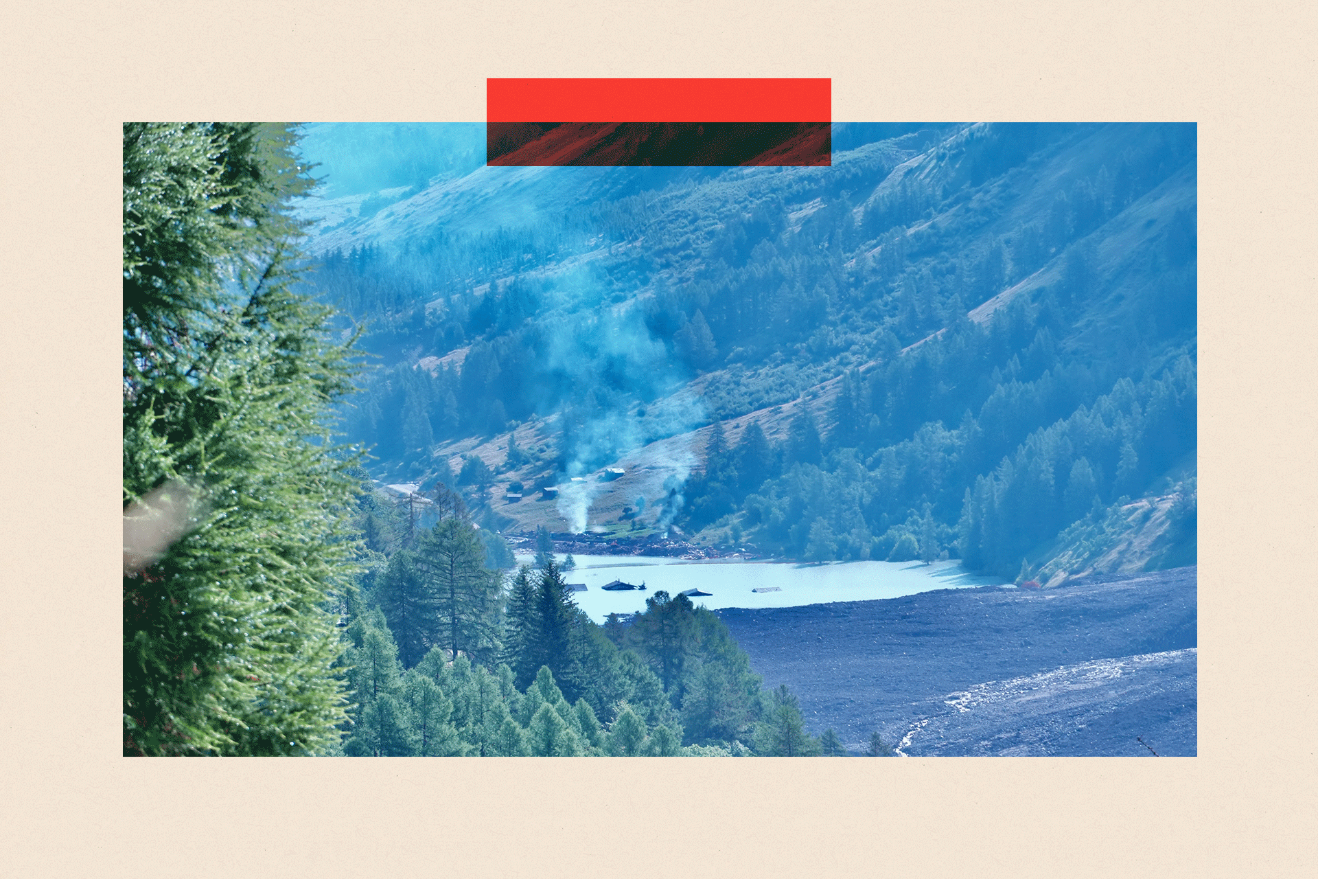 Blatten is seen in the distance