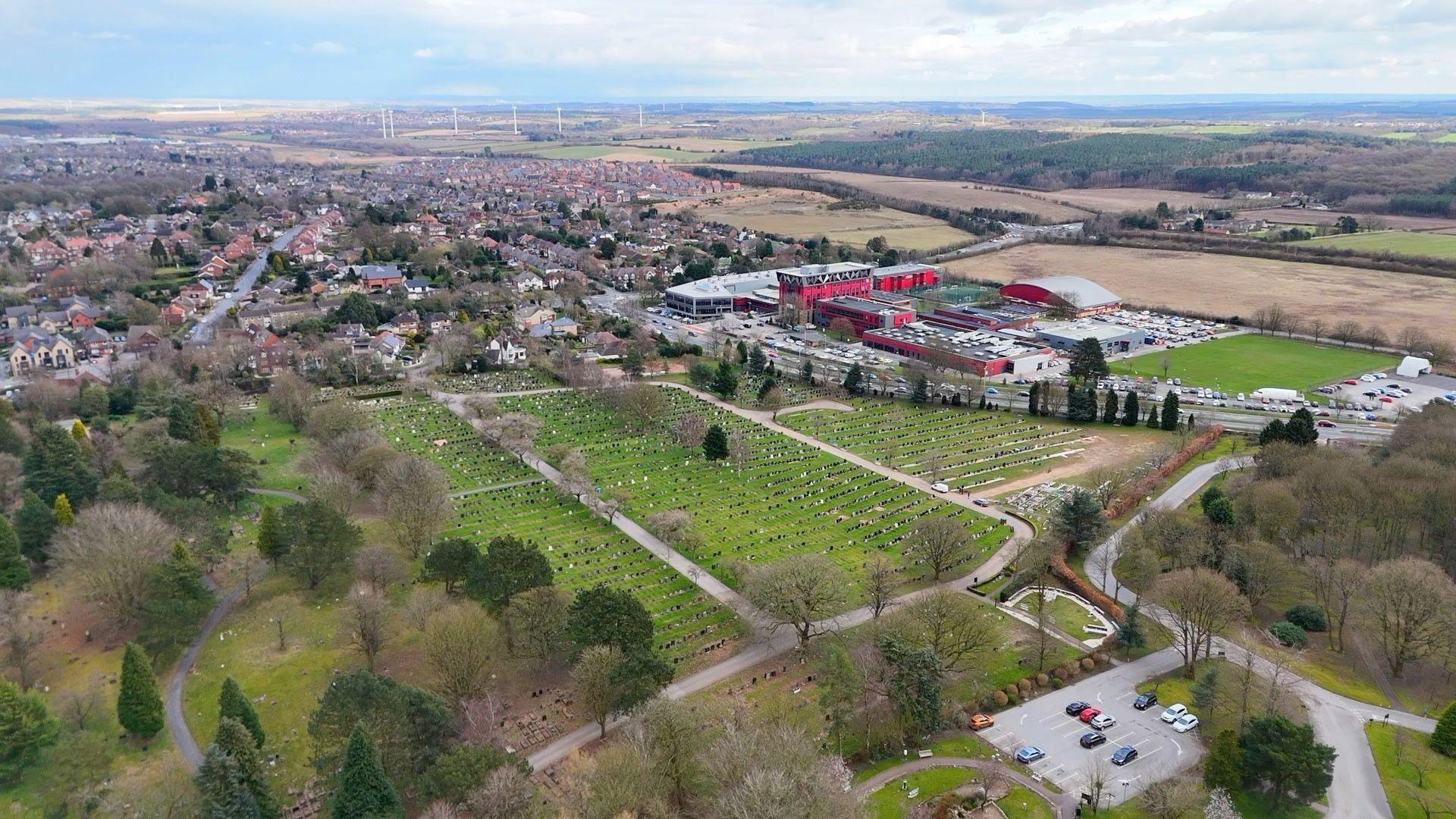 Cemetery aerial view