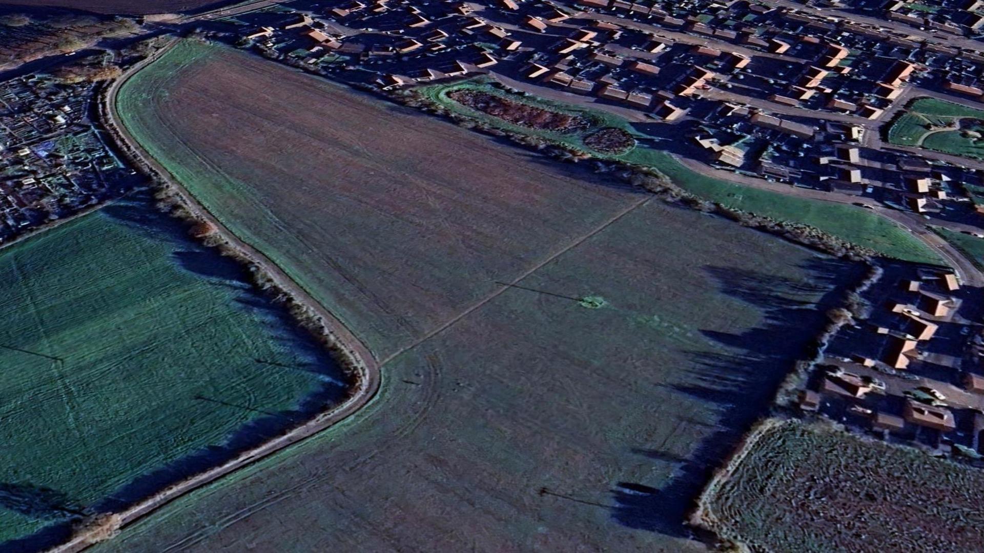 The fields due to be developed in a Google Earth view from above