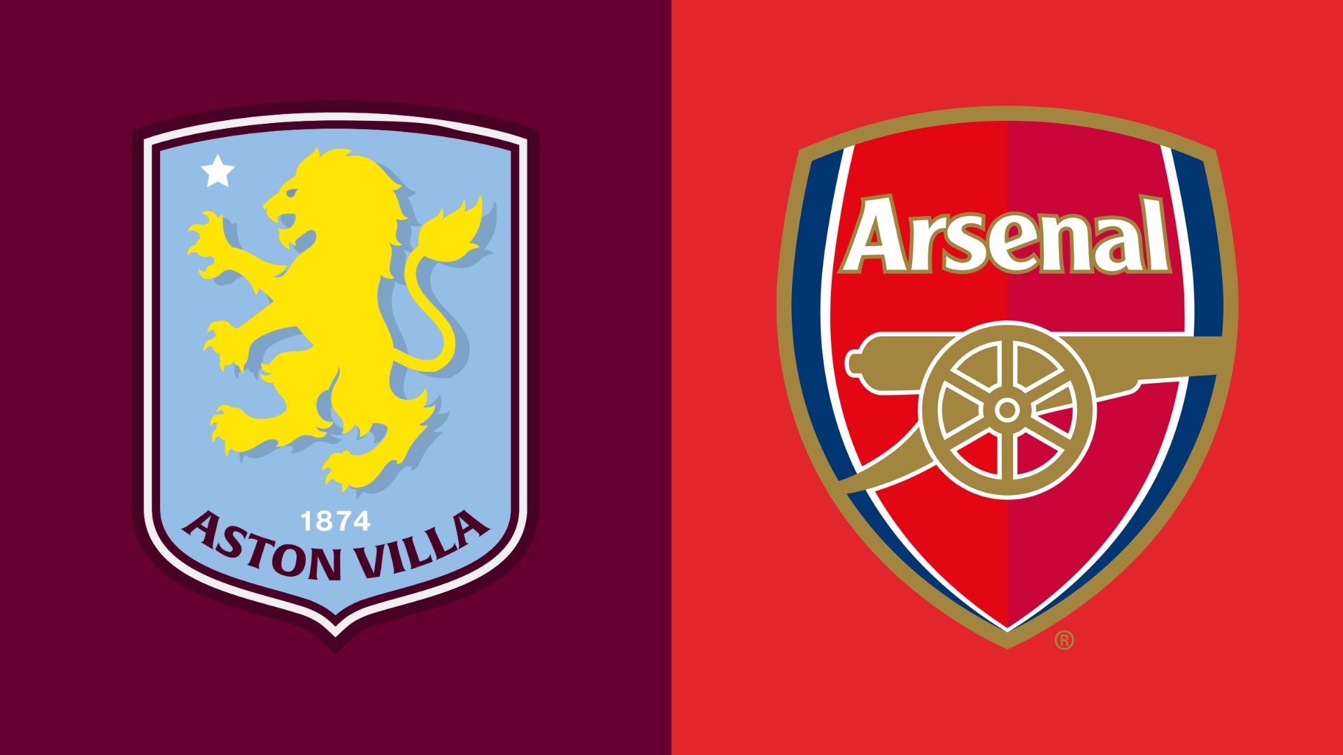 Aston Villa and Arsenal club badges