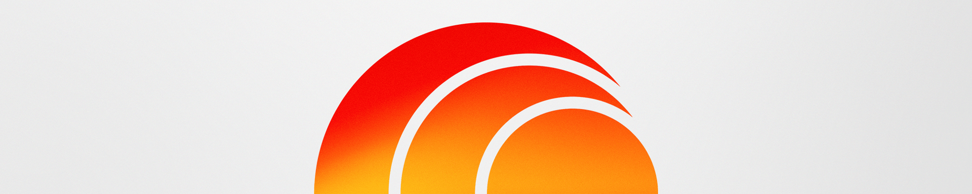 A thin, grey banner promoting the News Daily newsletter. In the centre, there is a graphic of an orange sphere with two concentric crescent shapes around it in a red-orange gradient.