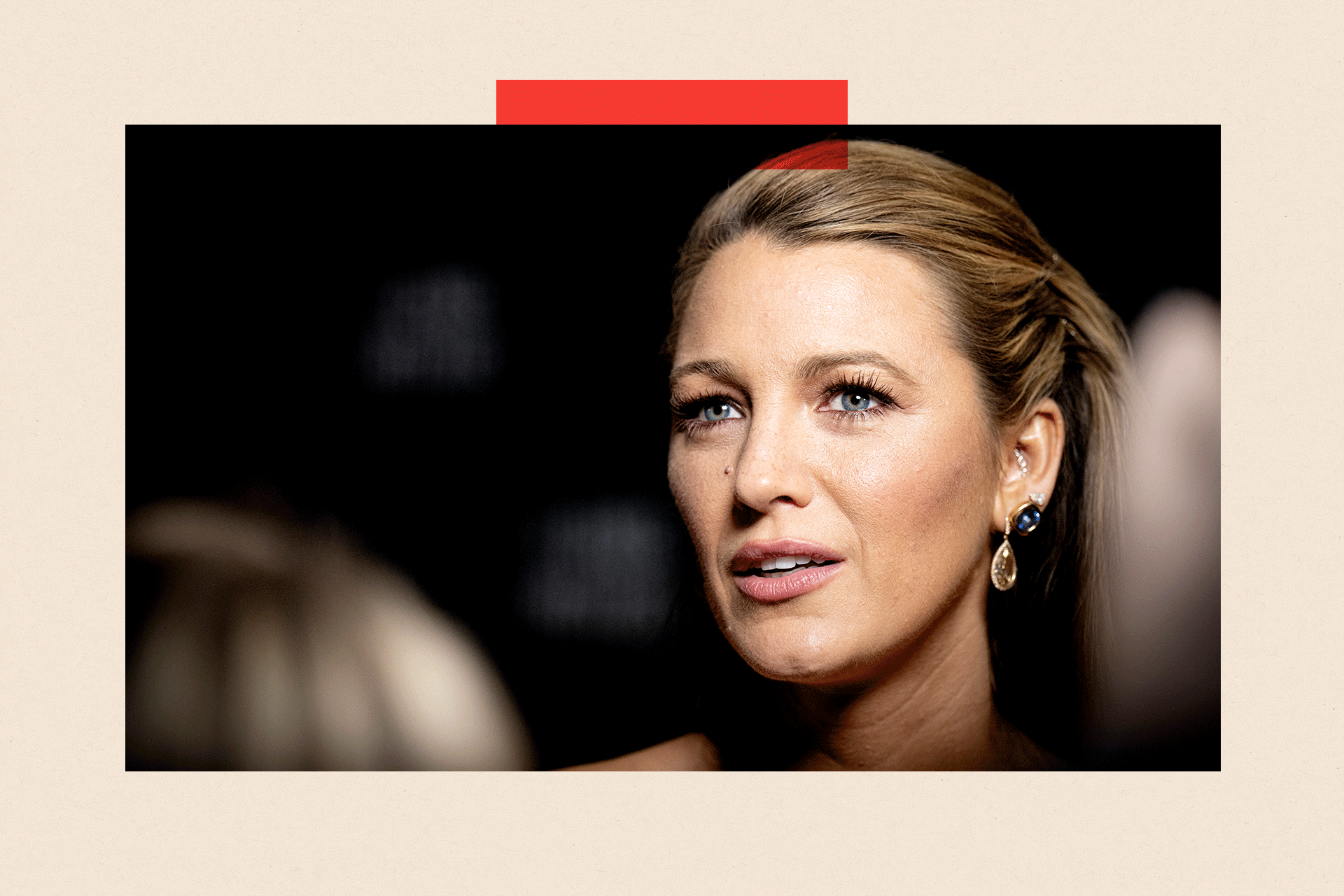 A close up of Blake Lively