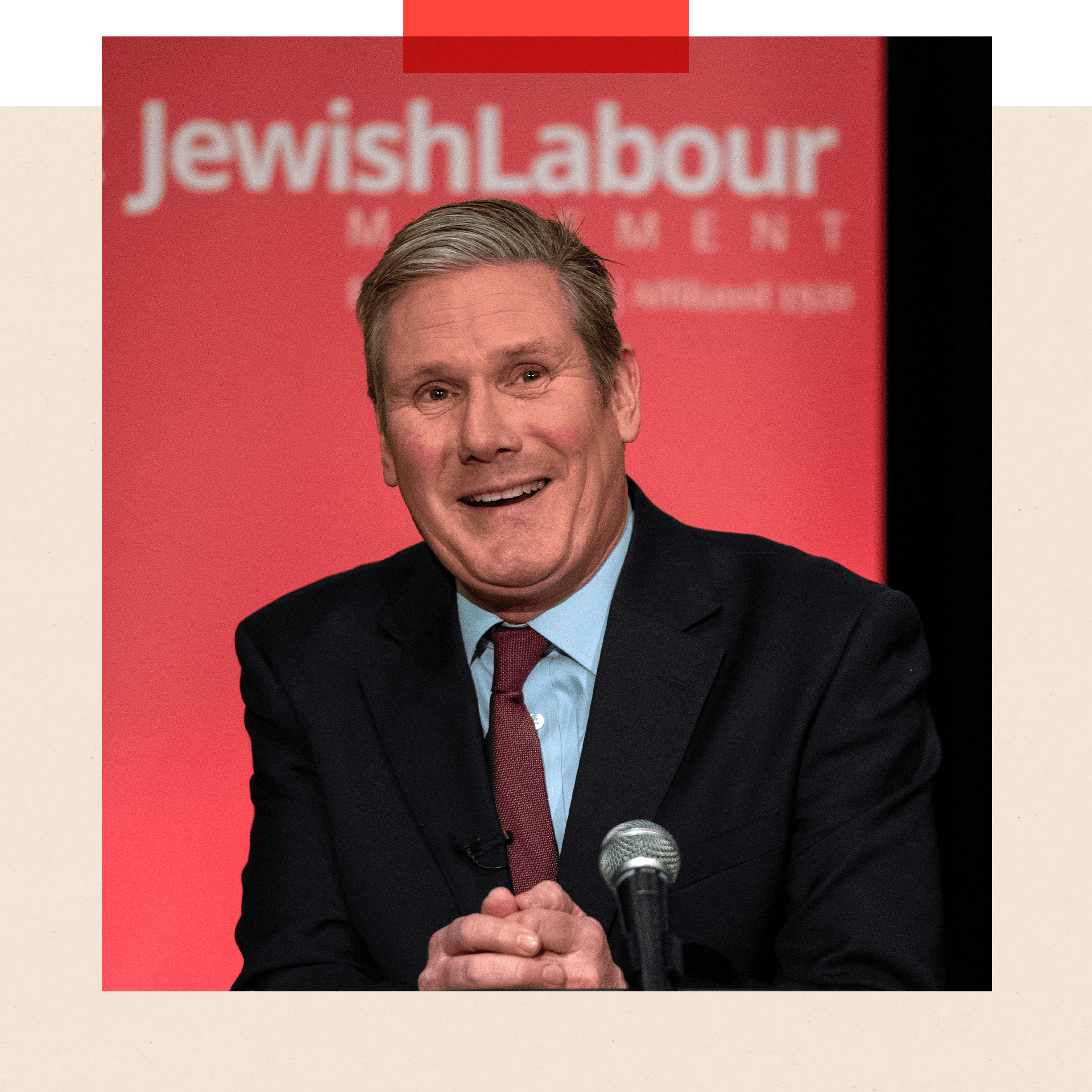 Keir Starmer photographed at a Jewish Labour Movement event