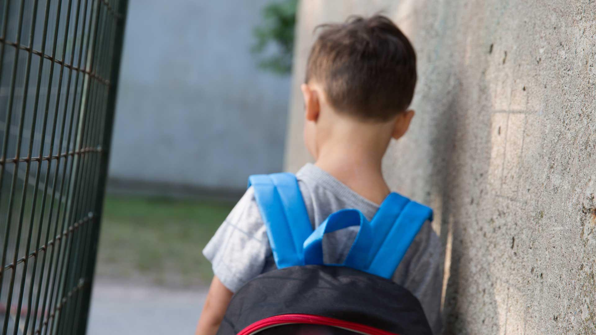 Back of schoolboy's head