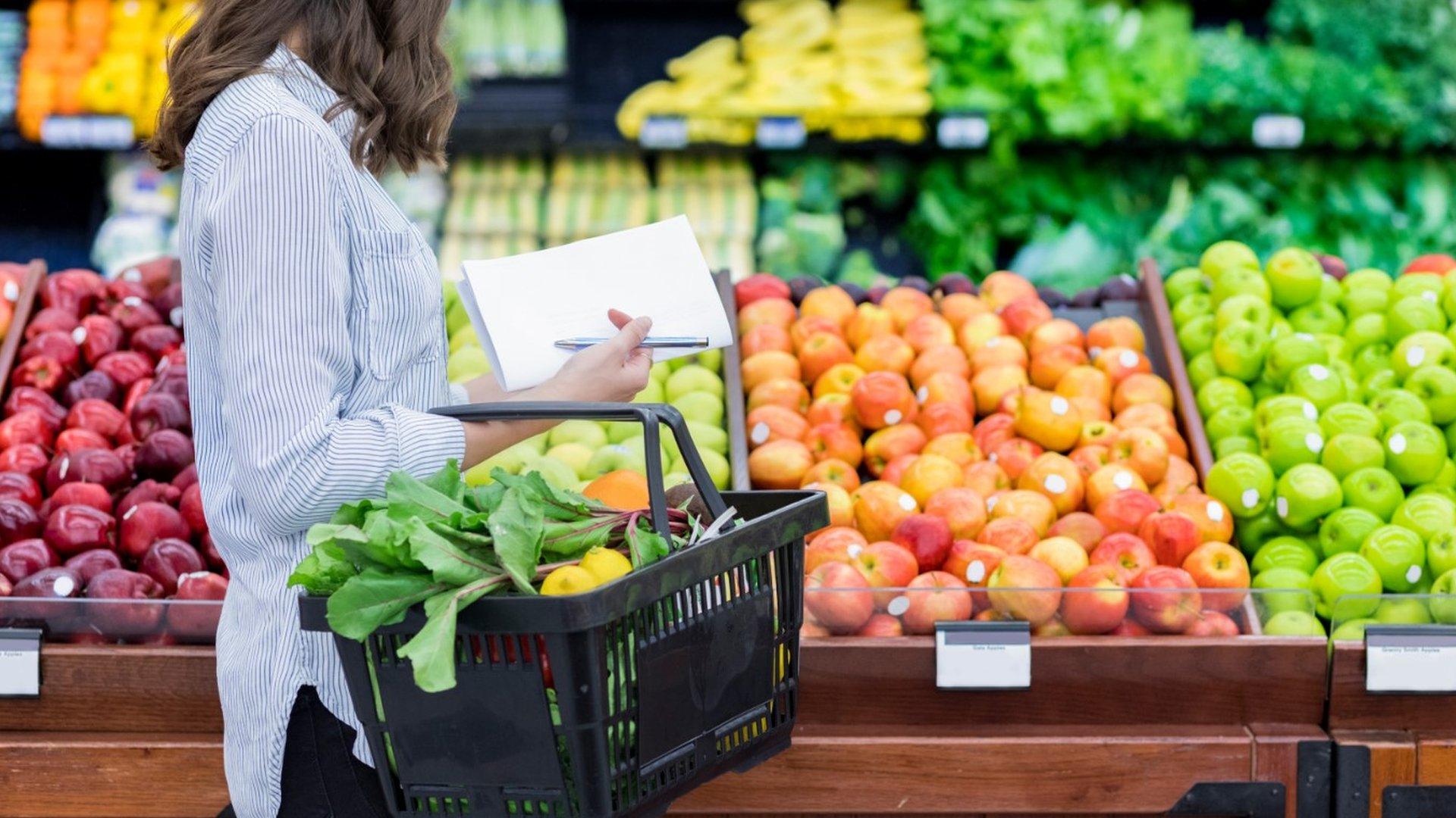 Woman in supermarket