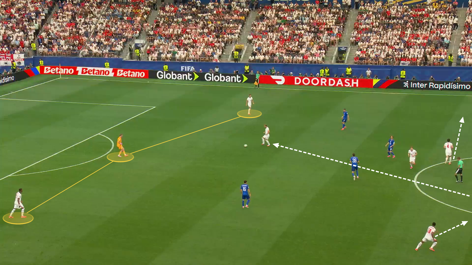 Screengrab from England v Croatia