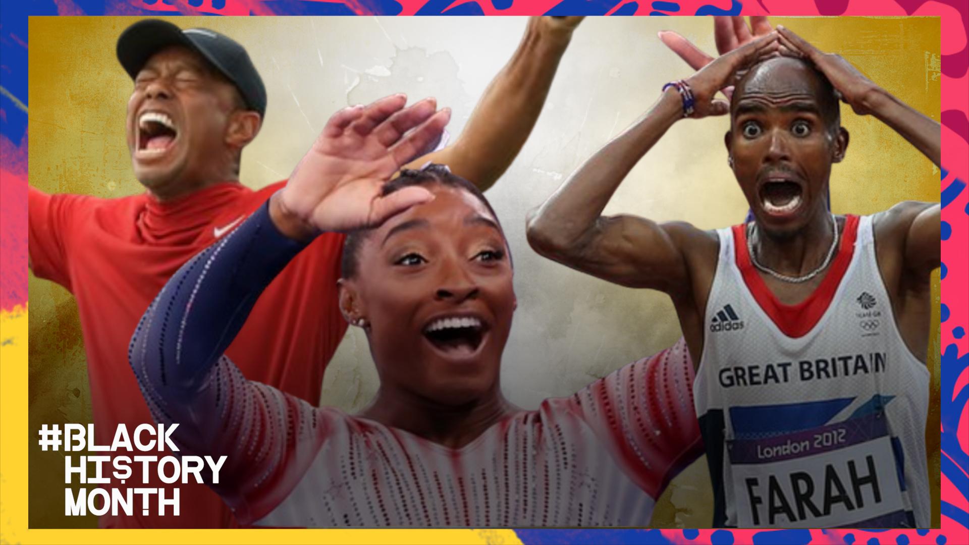 Tiger Woods, Simone Biles and Mo Farah