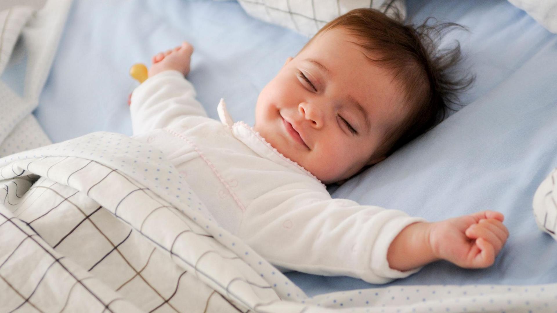 a baby sleeping