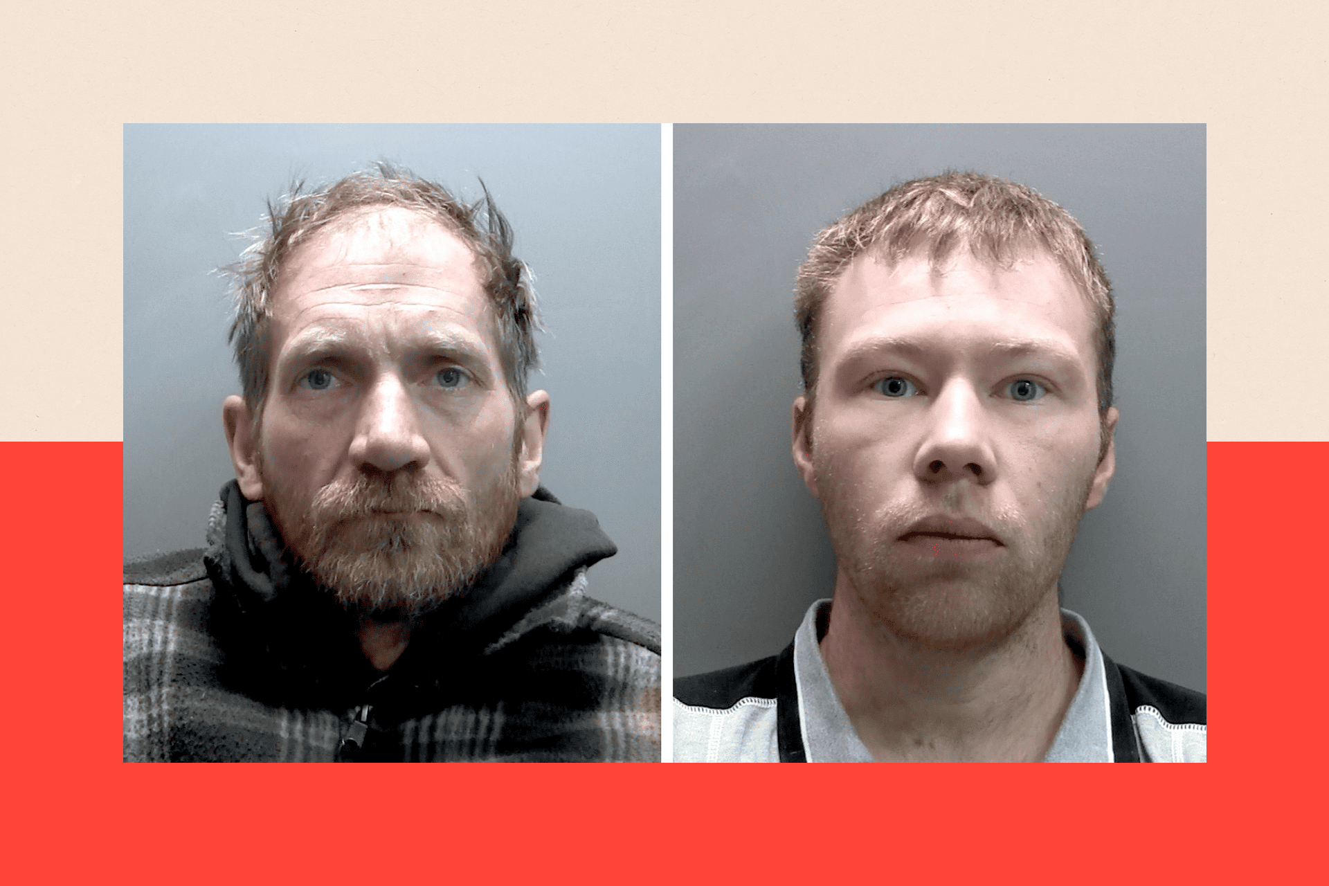 Handout photos issued by Northumbria Police of Daniel Graham, 39, (left) and Adam Carruthers, 32