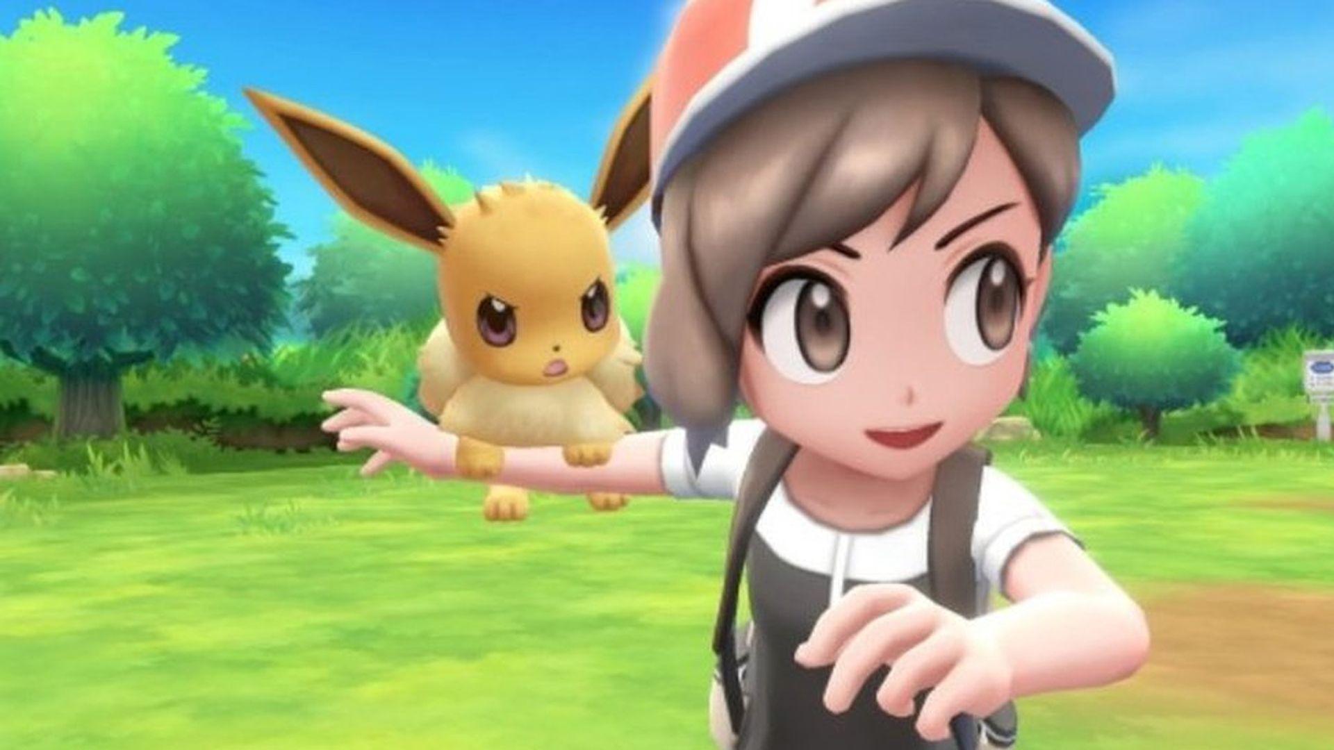 pokemon trainer and eevee
