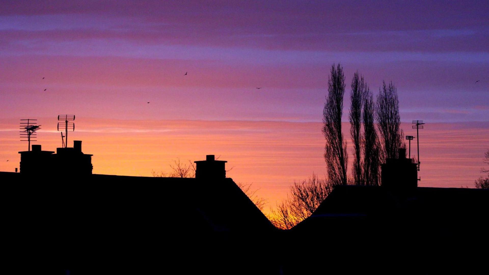 Colourful scene over Nuneaton