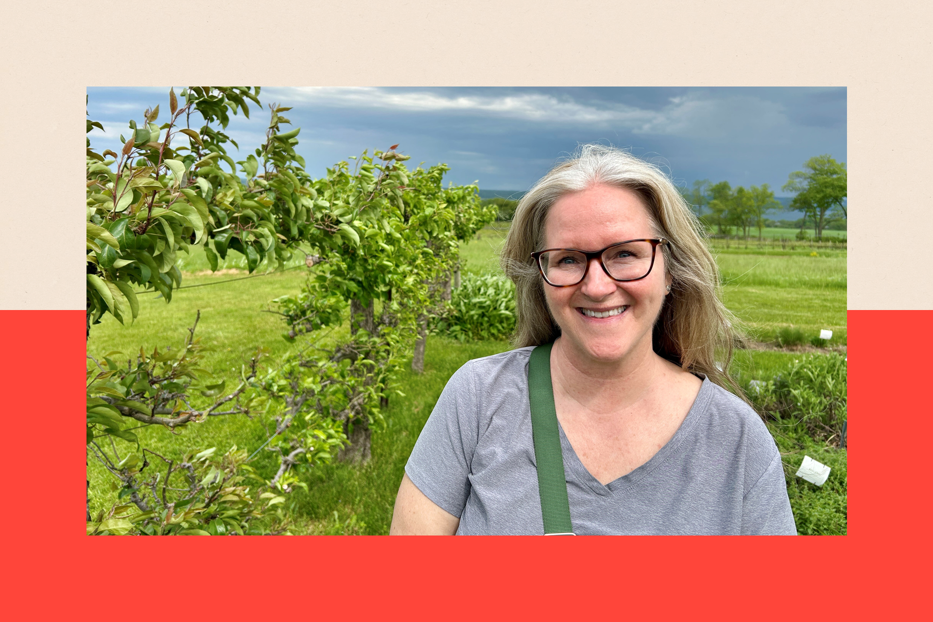 Abi Buddington in a field