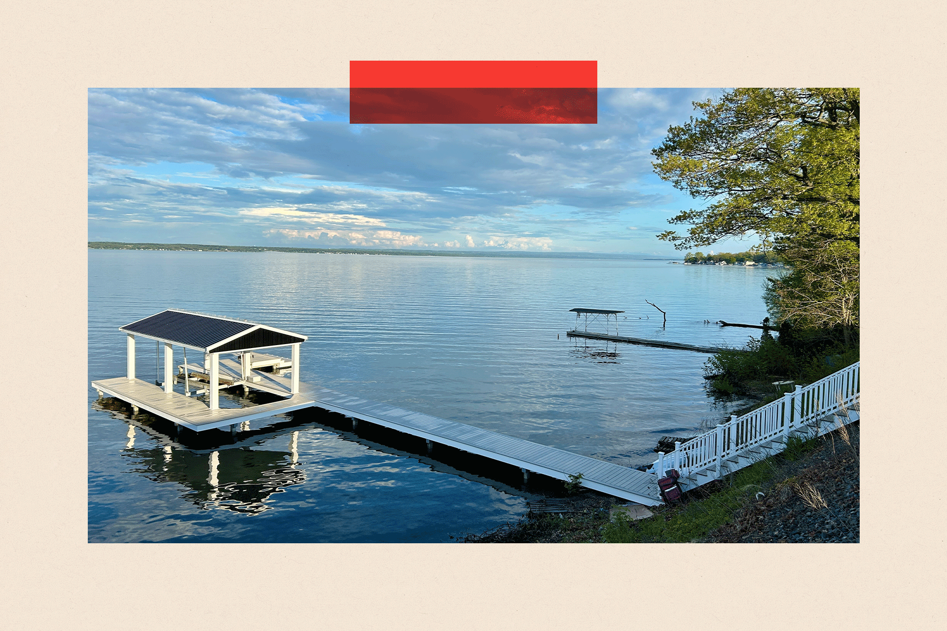 Seneca Lake, with a jetty
