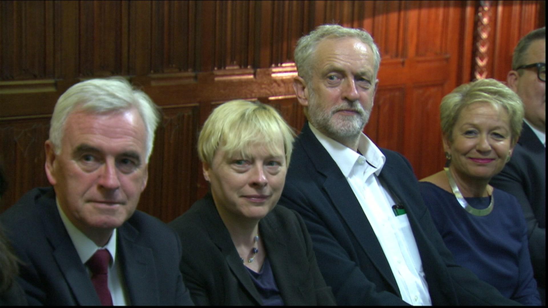 Jeremy Corbyn and other members of his shadow cabinet