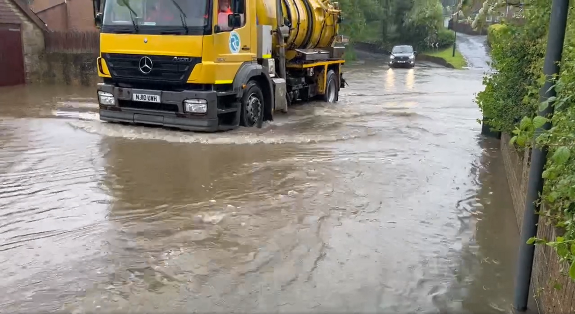 Flooding in Easington in Saltburn