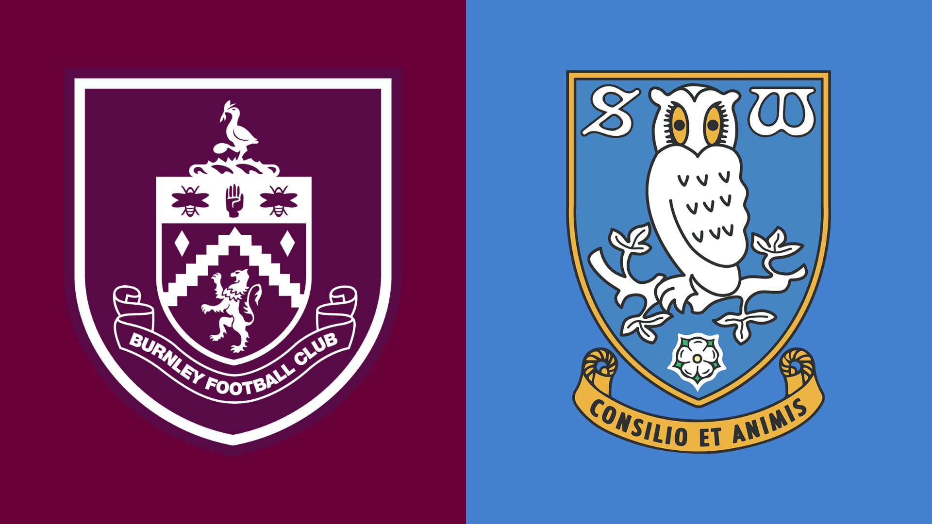 Burnley and Sheffield Wednesday club badges