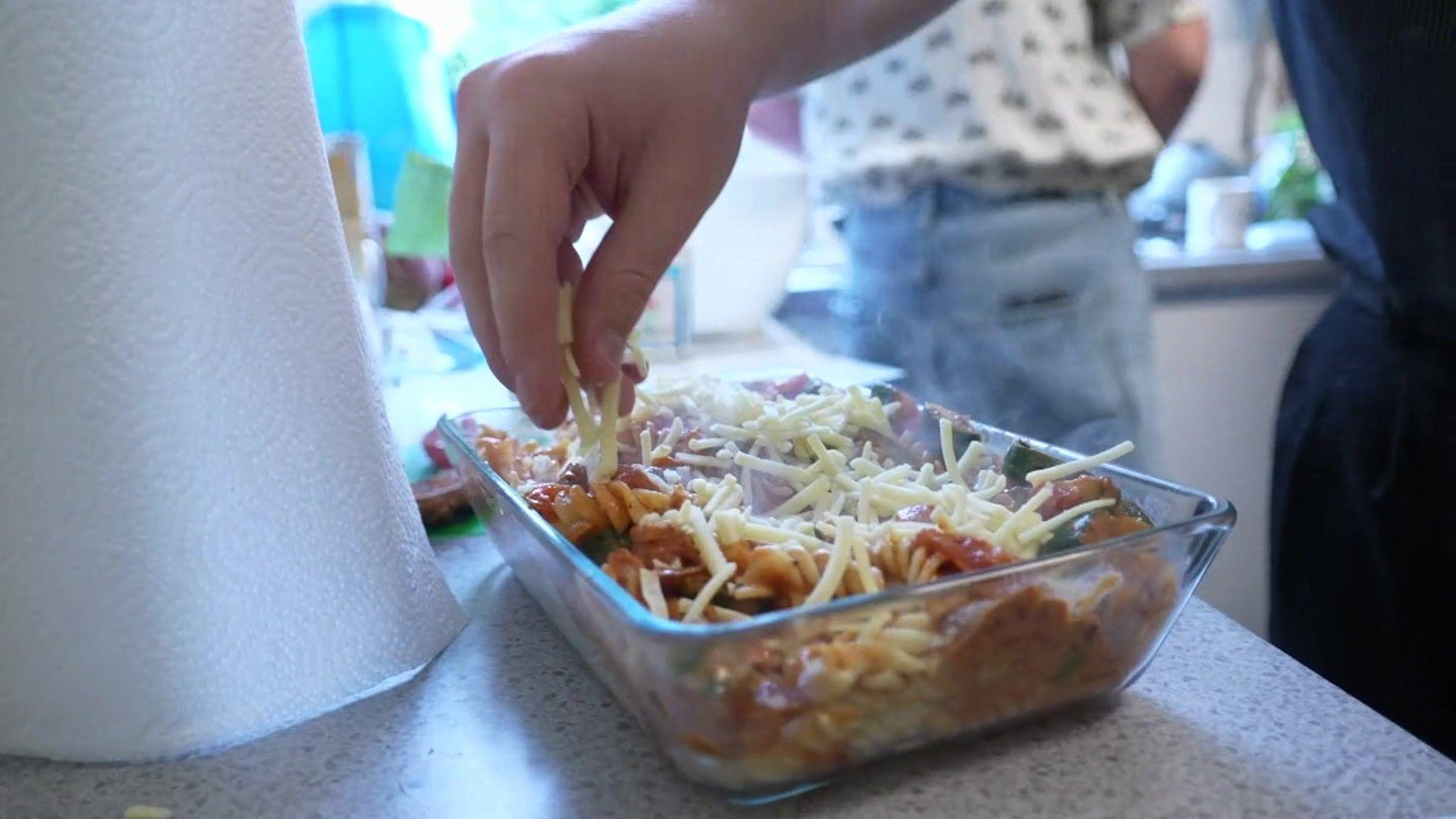 A meal being cooked at 'Tuesday Takeaway'