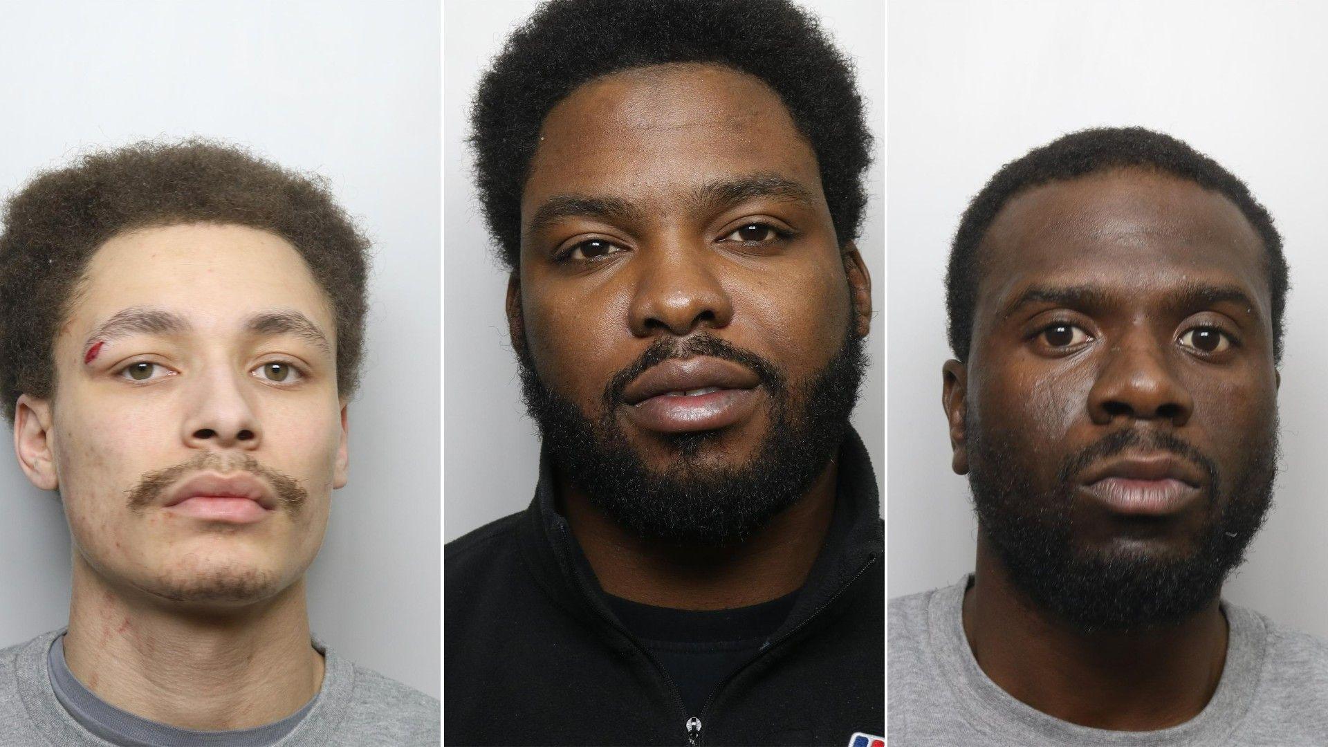 Police mugshots of Emile Riggon, Jozeffi Jeffers and Phillip Bryant