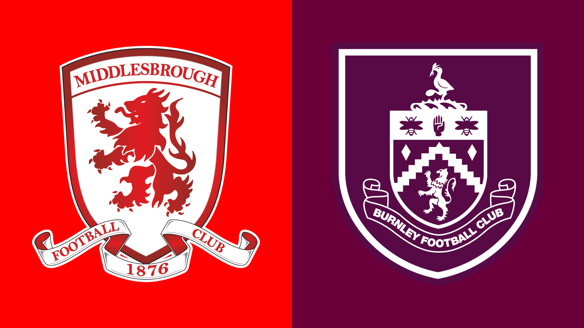 Middlesbrough and Burnley football club crests (Photo: BBC)