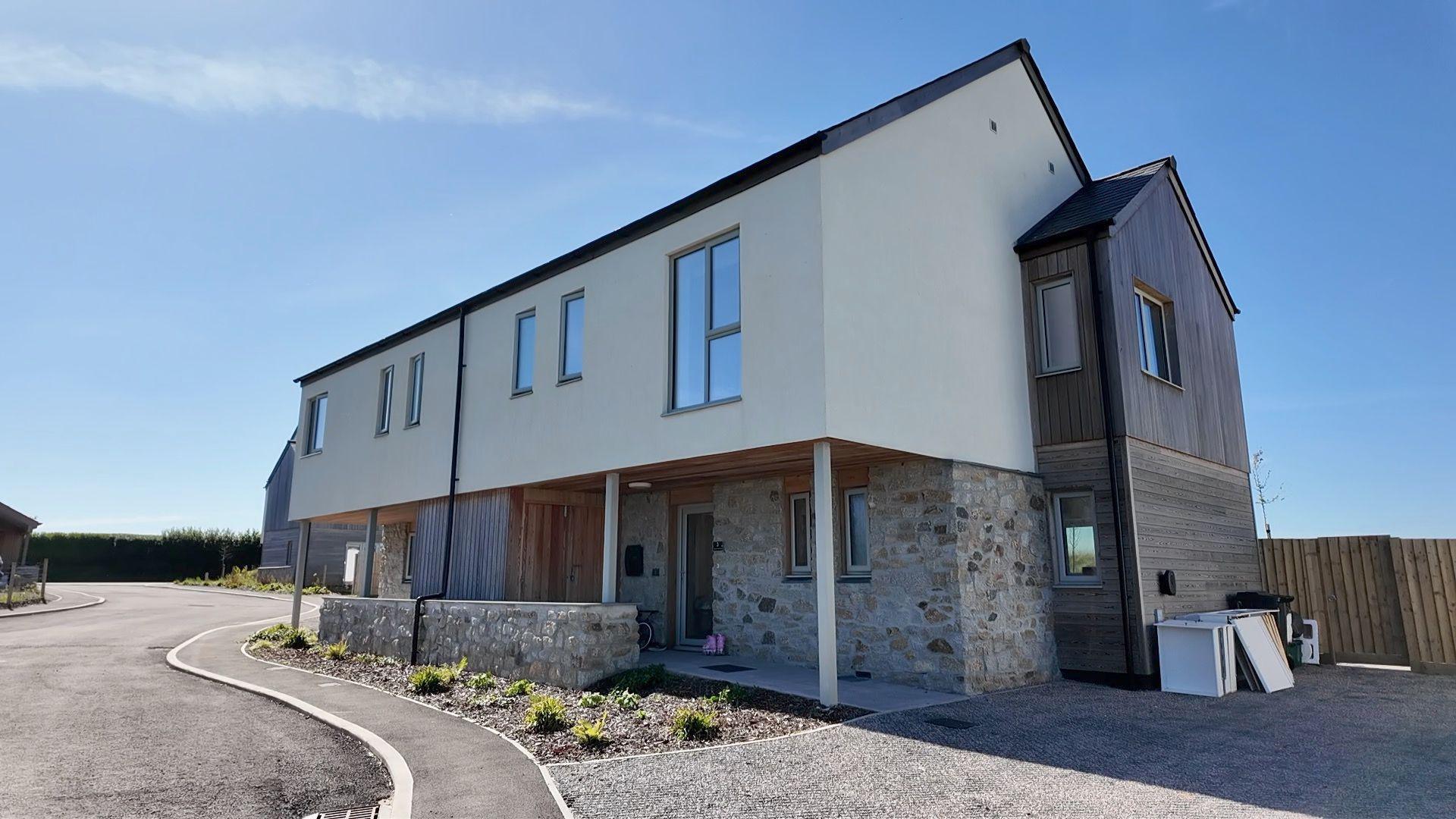 View of two of the semi-terraced affordable homes in St Ann's Chapel