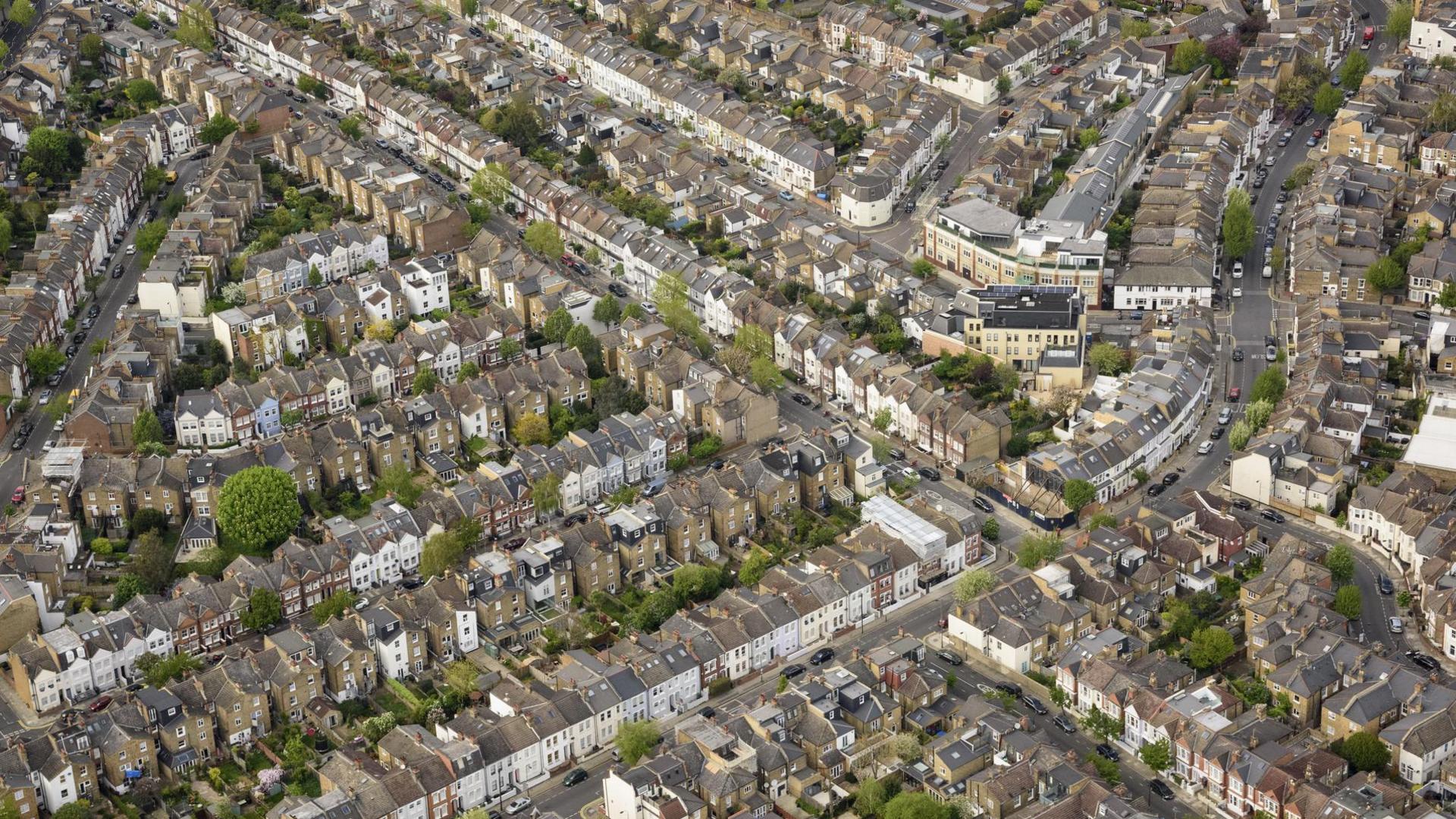 Aerial image of housing in Fulham