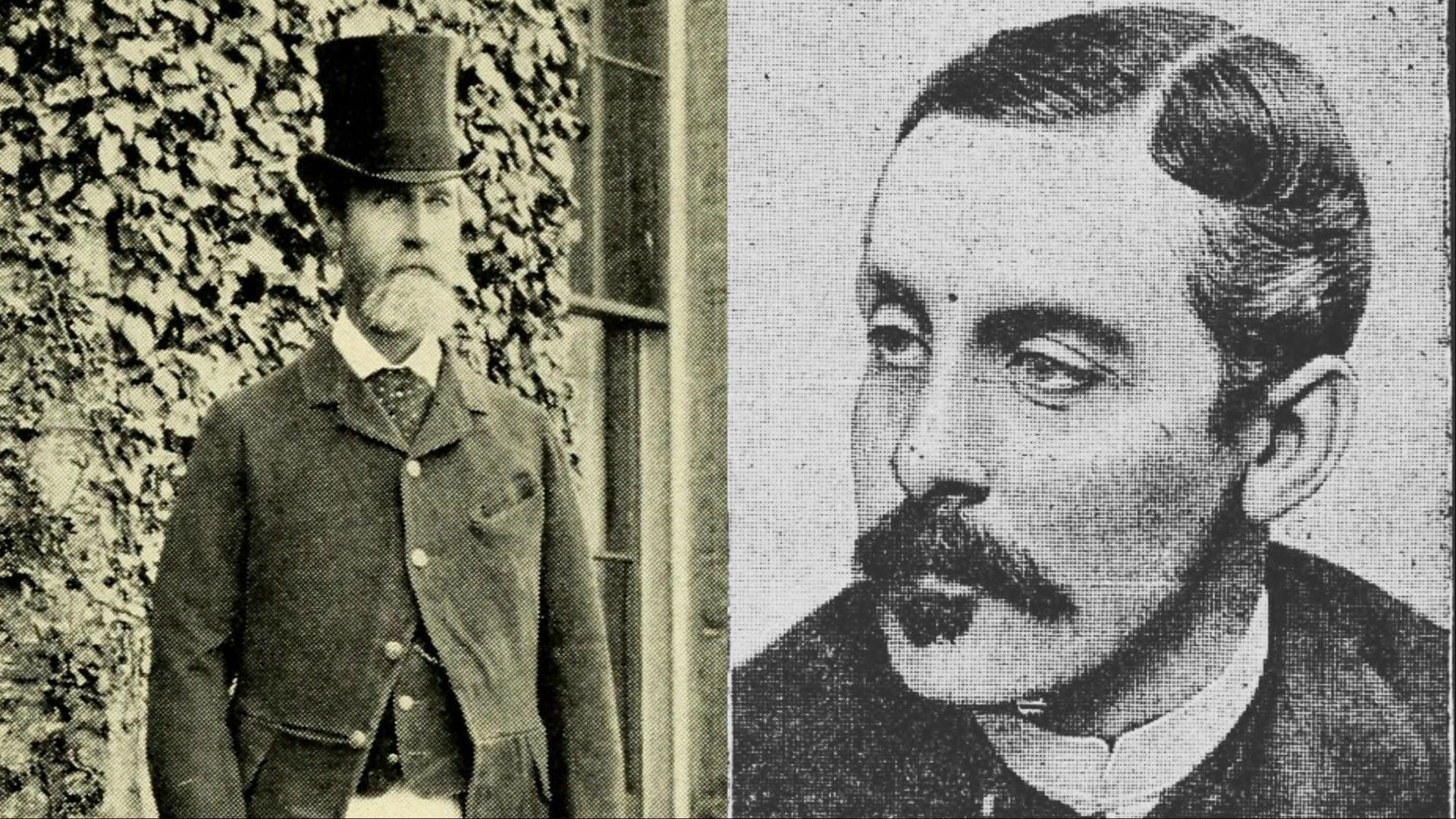 George Douglas Pennant (Chwith) o Stâd y Penrhyn a George William Duff Assheton-Smith Stâd y Faenol
