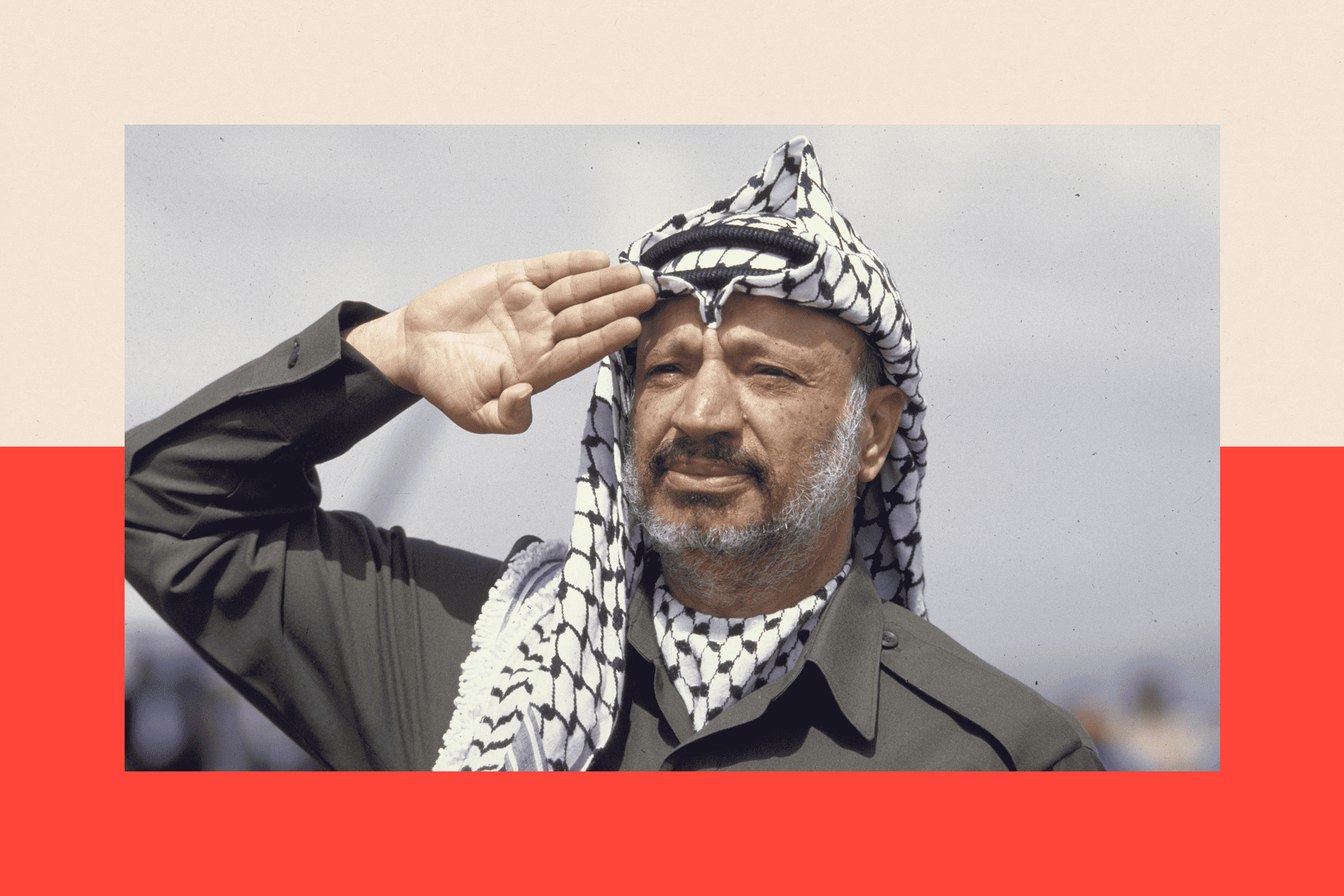 Yaser Arafat saluting