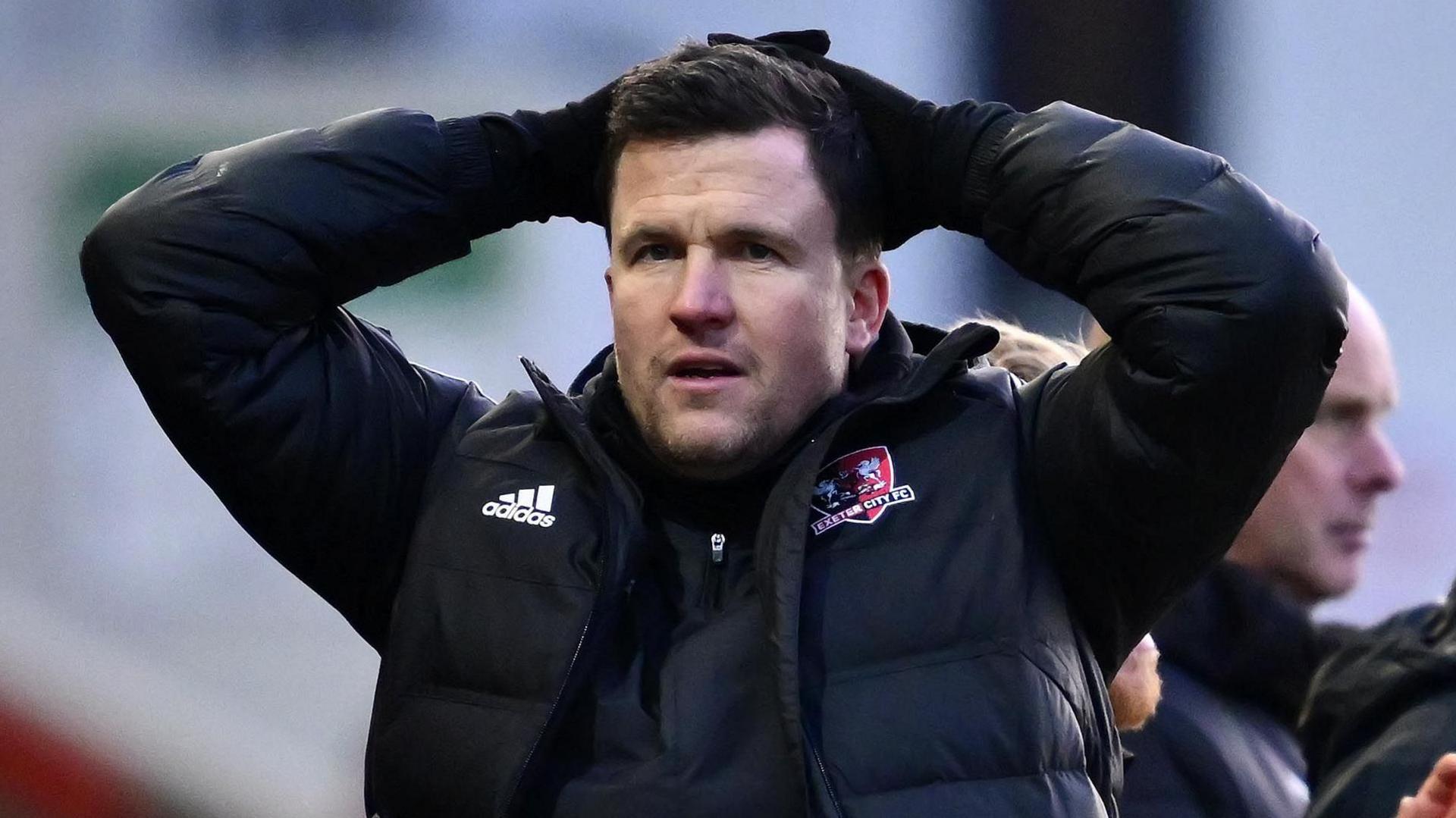 Gary Caldwell with his hands on his head