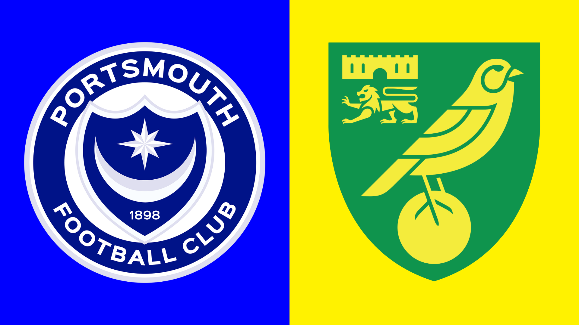 Portsmouth and Norwich City crests