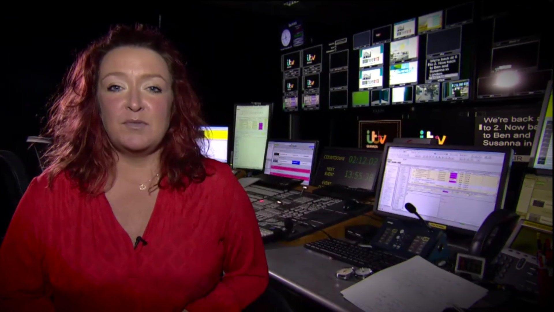 Teresa McMahon in an ITV TV gallery