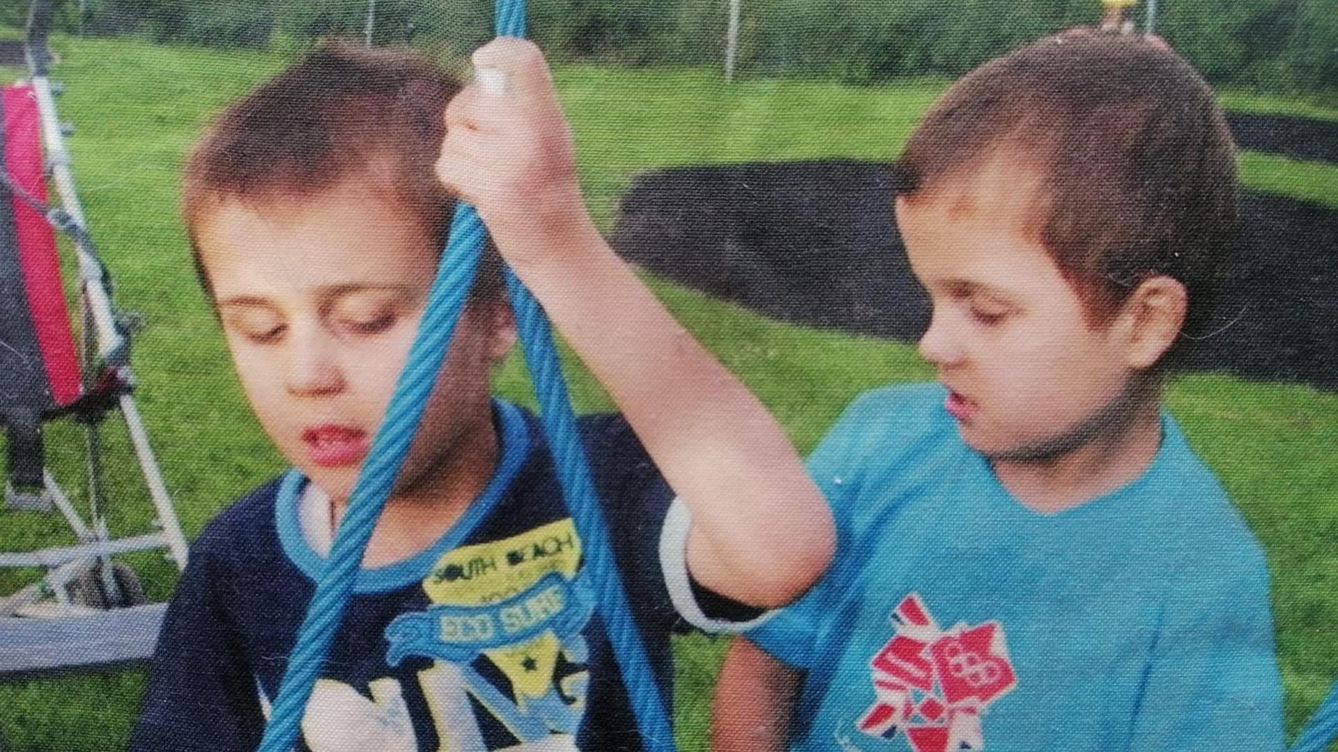 Louie and Freddie Dawkins as young children