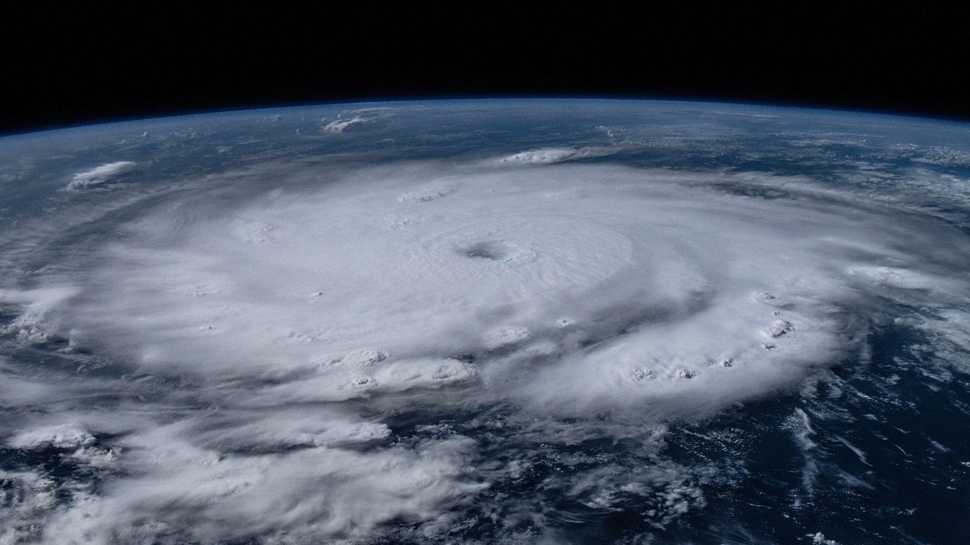 hurricane beryl as seen from space