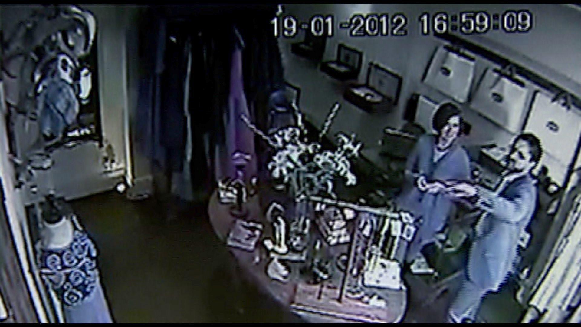 CCTV footage of Mark Acklom and Carolyn Woods