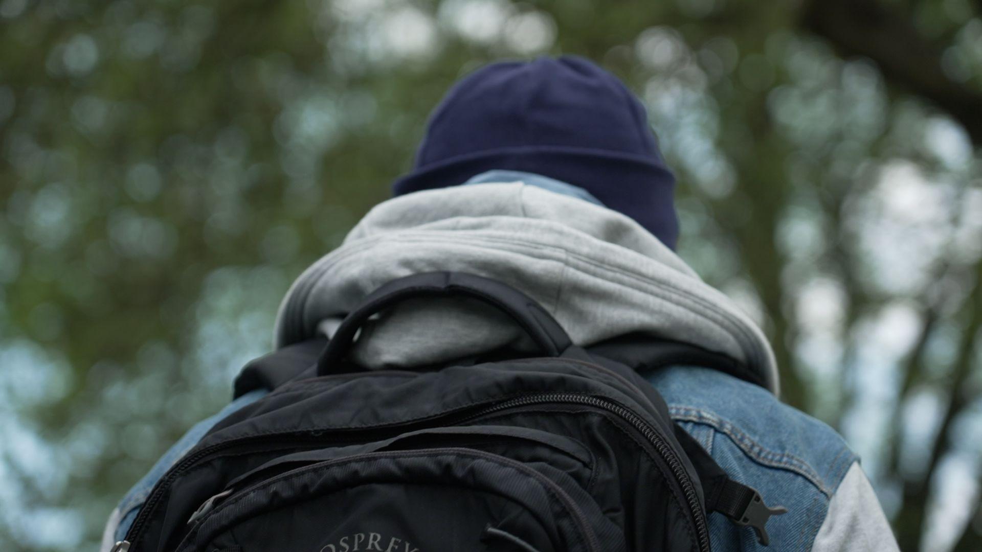 The back of a student's head